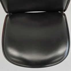 Pamono Chair in Black Eco-Leather and Walnut from Mim Roma, 1960s><noscript><img width=