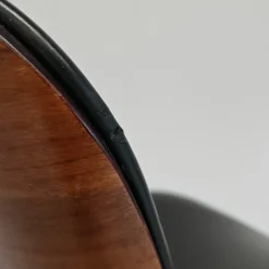 Pamono Chair in Black Eco-Leather and Walnut from Mim Roma, 1960s><noscript><img width=