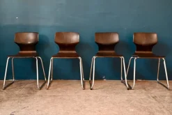 Pamono Chairs by Elmar Flötotto for Pagholz Flötotto, 1970s, Set of 4><noscript><img width=