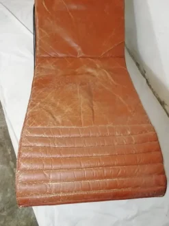 Best Pamono Chaise Longue in Chromed Metal & Brass Leather, Italy, 1960s