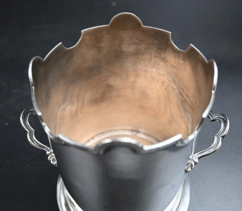 Pamono Champagne Bucket in Sterling Silver from James Dixon & Sons, 1890s> Ice Buckets & Wine Coolers