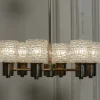 Pamono Chandelier attributed to Carl Fagerlund for Orrefors, Sweden, 1950s