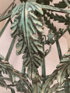 Hot Pamono Chandelier in Green + Argilla Metal Wrought Iron Florentine Art from Simoeng, Italy