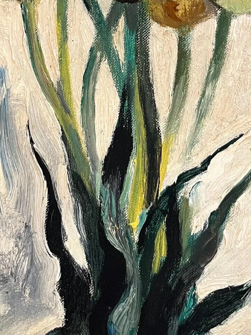 Online Pamono Charles Auguste Humbert, Yellow Tulips, 1931, Oil on Canvas