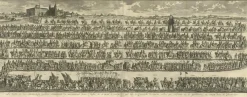 Pamono Charles Bird King, Large Illustration of the Procession for the Papal Inauguration in Rome, Italy, 1730, Print> Posters