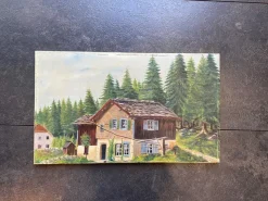 Sale Pamono Charles Bourquin, La loge Suisse, 1908, Oil on Canvas