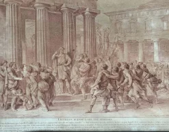 Discount Pamono Charles Nicolas Cochin, Lycurgus Wounded in a Sedition, Engraving, 1700s