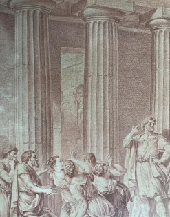Discount Pamono Charles Nicolas Cochin, Lycurgus Wounded in a Sedition, Engraving, 1700s