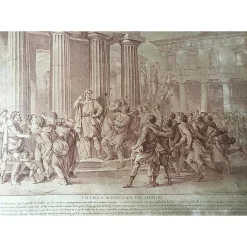 Discount Pamono Charles Nicolas Cochin, Lycurgus Wounded in a Sedition, Engraving, 1700s