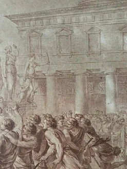 Discount Pamono Charles Nicolas Cochin, Lycurgus Wounded in a Sedition, Engraving, 1700s