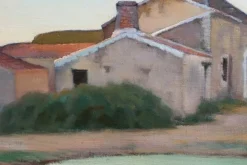 Pamono Charles Perron, Country Scene, 20th-Century, Oil on Canvas, Framed><noscript><img width=
