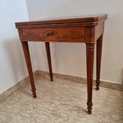 Pamono Charles X Game Table in Maple and Mahogany with Inlays, 1820><noscript><img width=