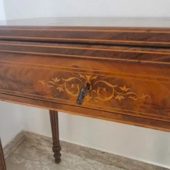 Pamono Charles X Game Table in Maple and Mahogany with Inlays, 1820><noscript><img width=