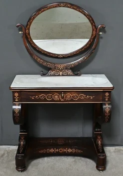 Pamono Charles X Marquetry Dressing Table, Early 19th Century><noscript><img width=
