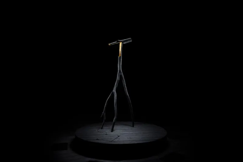 Pamono Charred & Gold Snappy Tree Friend Floor Light by Marco Iannicelli> Floor Lamps