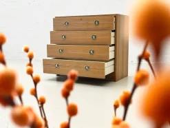 Pamono Chest of Drawers in Pine Veneer from AB Svenska Möbelfabriken, Sweden, 1970s><noscript><img width=