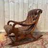 Outlet Pamono Chesterfileld Leather Rocking Chair