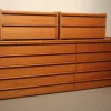 Pamono Chestnut Bedroom Set, 1960s, Set of 3> Beds & Bedroom Sets