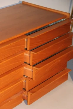 Pamono Chestnut Bedroom Set, 1960s, Set of 3><noscript><img width=