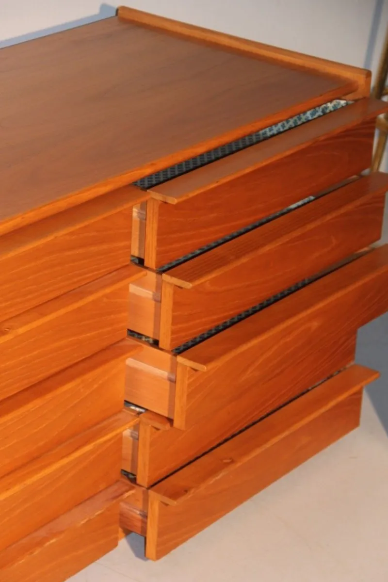 Pamono Chestnut Bedroom Set, 1960s, Set of 3> Beds & Bedroom Sets