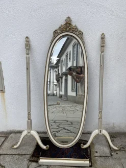 Pamono Chestnut Floor Mirror, 1950s