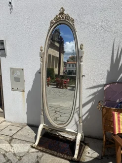 Pamono Chestnut Floor Mirror, 1950s