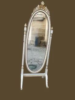 Pamono Chestnut Floor Mirror, 1950s