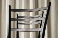 Sale Pamono Chiavari Chairs in Ebonized Wood and Straw by Gio Ponti for Fratelli Spinetto, Italy, 1940s, Set of 4