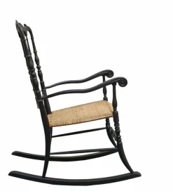 Sale Pamono Chiavari Wicker Rocking Chair by F.lli Podesta, 1950s