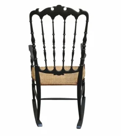 Sale Pamono Chiavari Wicker Rocking Chair by F.lli Podesta, 1950s