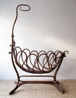 Pamono Child Cradle by Jacob & Josef Kohn for Thonet, 1895> Children's Chairs