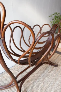 Pamono Child Cradle by Jacob & Josef Kohn for Thonet, 1895><noscript><img width=
