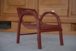 Pamono Children's Chair in Red Bentwood from Baumann, 1930s><noscript><img width=
