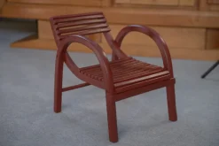 Pamono Children's Chair in Red Bentwood from Baumann, 1930s><noscript><img width=