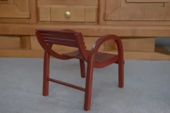 Pamono Children's Chair in Red Bentwood from Baumann, 1930s><noscript><img width=
