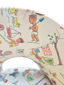 Hot Pamono Children's Chair with School Motif, Germany, 1950s