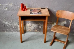 Sale Pamono Childrens Desk & School Chair, 1950s, Set of 2