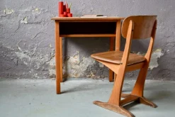 Sale Pamono Childrens Desk & School Chair, 1950s, Set of 2