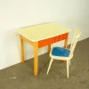 Pamono Children's Desk with Chair in Beech and Formica, 1960s, Set of 2
