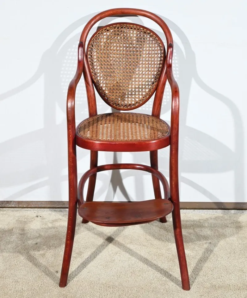 Pamono Children's High Chair in Beech by Michael Thonet for Thonet, 1890s> Children's Chairs