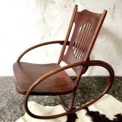 Pamono Children's Rocking Chair from Jacob & Josef Kohn, Austria, Early 1900s><noscript><img width=