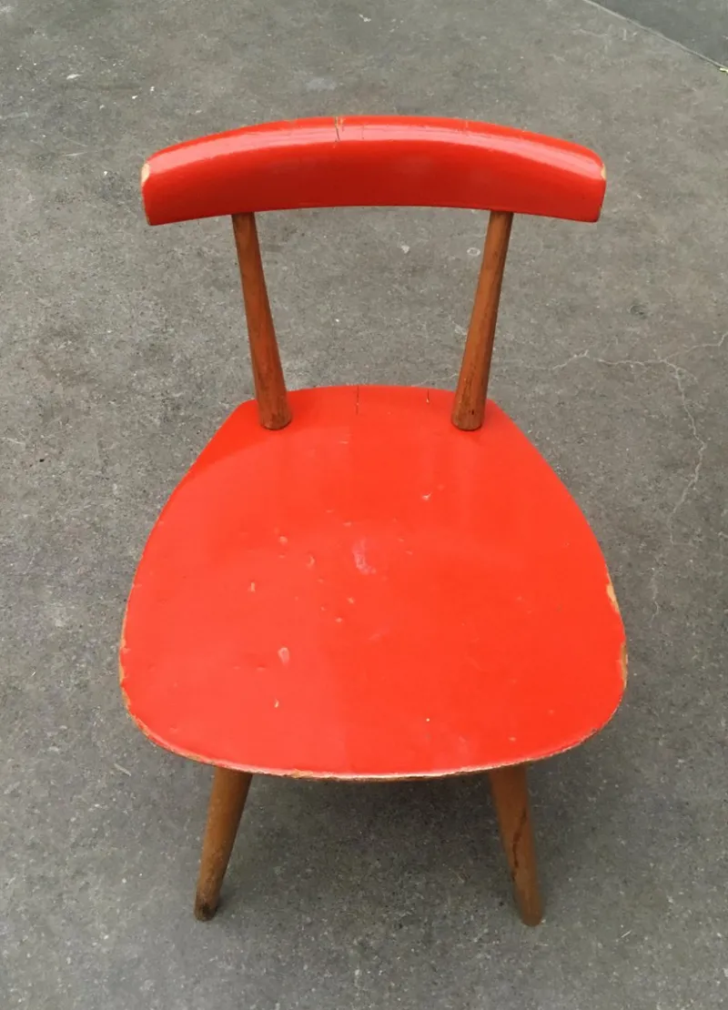 Pamono Children's Table & Chairs Set by Karla Drabsch for Kleid & Raum, 1950s, Set of 5