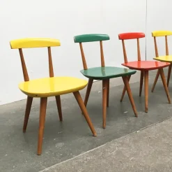 Pamono Children's Table & Chairs Set by Karla Drabsch for Kleid & Raum, 1950s, Set of 5