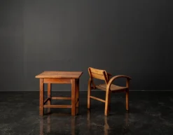 Online Pamono Childrens Table and Chair Set in Beech and Pine, 1960s, Set of 2