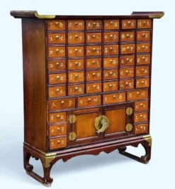 Clearance Pamono Chinese Apothecary Cabinet in Brass