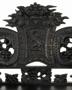 Pamono Chinese Carved Wood Living Room Set, 1930s, Set of 4><noscript><img width=