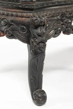 Pamono Chinese Carved Wood Living Room Set, 1930s, Set of 4><noscript><img width=
