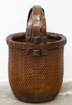 Pamono Chinese Fisherman's Basket, Early 1900s><noscript><img width=