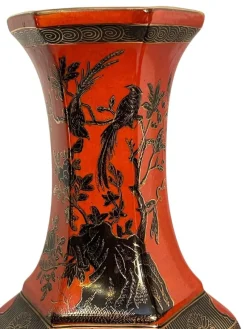 Discount Pamono Chinese Hexagonal Vases, 20th Century, Set of 2