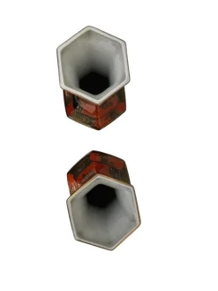 Discount Pamono Chinese Hexagonal Vases, 20th Century, Set of 2